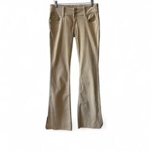 Pacsun 26 Low Rise Flare Corduroy Pants Beige – Y2K Retro Soft Cord Flares
